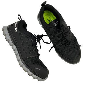 Reebok RB041 Work Shoes Alloy Toe Sneakers Oil Slip Resistant Black Womens 7M